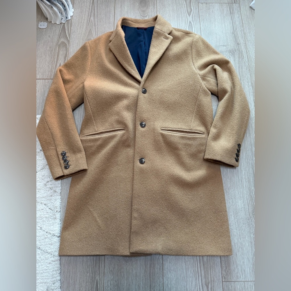 Bonobos The Stretch Italian Wool Topcoat Dressy Suiting Business Formal Refined - Picture 4 of 8